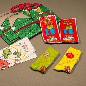 McDonald's Grinch Meal Set with Red and Green Accents